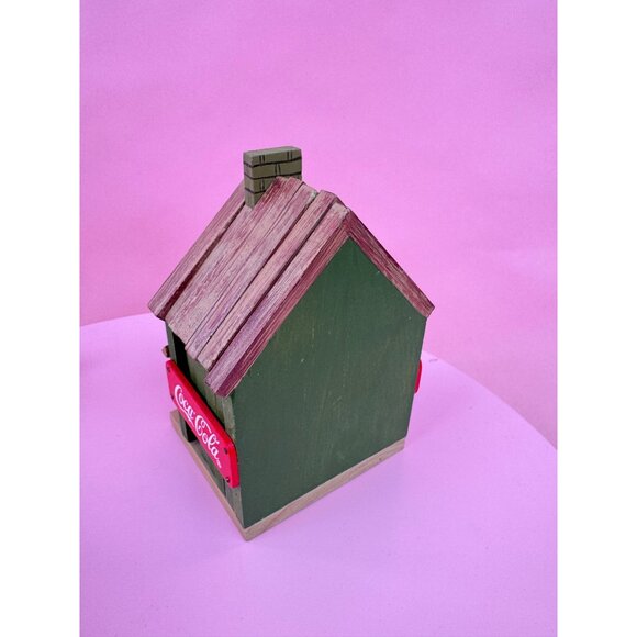 Coca-Cola Miniature Wooden Collectible Coaster Set Building Village Town - Picture 3 of 7